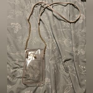 Kendra Scott Clear Crossbody Bag with Gold Chain - USED A Couple Of Times